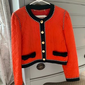 Escada Vintage Red Silk Quilted Jacket